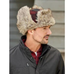 Hot Sale ⭐ Vermont Country Store Faux Fur Bomber Hat For Women And Men Maroon 🤩 -Morton Brother Shop unnamed file 119