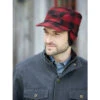 Hot Sale 🔔 Vermont Country Store Men's Wool-Blend Buffalo Plaid Hat Red ⭐