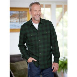 Budget ✨ Orton Brothers Midweight Buffalo Check Flannel Shirt Red Buffalo Check ⌛