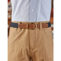 Best Sale ⌛ Vermont Country Store Men's Classic Leather Jean Belt Brown ✨ -Morton Brother Shop unnamed file 23