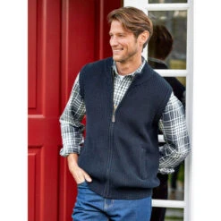 Best Sale ✔️ Orton Brothers Cotton Full-Zip Shaker Sweater Vest Gray ⭐ -Morton Brother Shop unnamed file 231