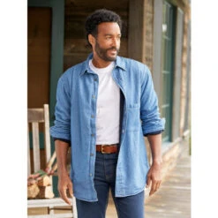 Best Sale ⭐ Orton Brothers Fleece-Lined Denim 😉 Shirt For Men ⭐