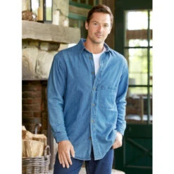 Best Sale ⭐ Orton Brothers Fleece-Lined Denim 😉 Shirt For Men ⭐ -Morton Brother Shop unnamed file 234