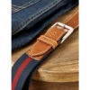 Best reviews of ⌛ Vermont Country Store Men's ClubStripe Stretch Web Belt Khaki And Navy ❤️