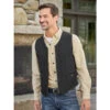 Best reviews of 🤩 Orton Brothers Full-Zip Wool Utility Vest Charcoal Stripe 🧨