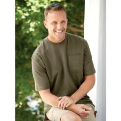 Best Pirce ⌛ Orton Brothers Short-Sleeve Cotton T-Shirt Blue 🧨 -Morton Brother Shop unnamed file 326