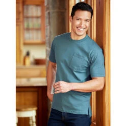 Best Pirce ⌛ Orton Brothers Short-Sleeve Cotton T-Shirt Blue 🧨 -Morton Brother Shop unnamed file 328