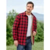 Coupon ⌛ Orton Brothers Sherpa-Lined Buffalo Check Flannel 🌟 Shirt Red/black Buffalo Check ⭐
