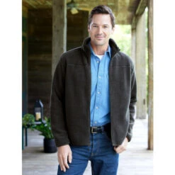 New ⭐ Orton Brothers Ultra-Soft Fleece Full-Zip Jacket Charcoal 👍