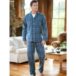 New 👍 Vermont Country Store Orton Family Plaid Portuguese Flannel Pajamas Orton Plaid ❤️ -Morton Brother Shop unnamed file 483