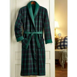 New ⭐ Vermont Country Store Men's Double-Comfort Portuguese Flannel Robe Black ⌚ Watch/green Plaid ⌛ 13 New ⭐ Vermont Country Store Men's Double-Comfort Portuguese Flannel Robe Black ⌚ Watch/green Plaid ⌛ -Morton Brother Shop unnamed file 489