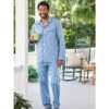 Coupon ⌛ Vermont Country Store Men's True Blue Cotton Pajamas ✔️