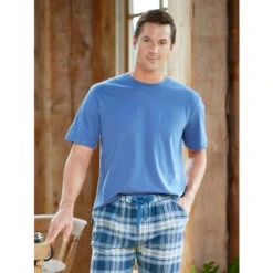 Promo 🛒 Vermont Country Store Cotton Knit Crewneck Short-Sleeve Sleep Tee Burgundy 💯 -Morton Brother Shop unnamed file 523