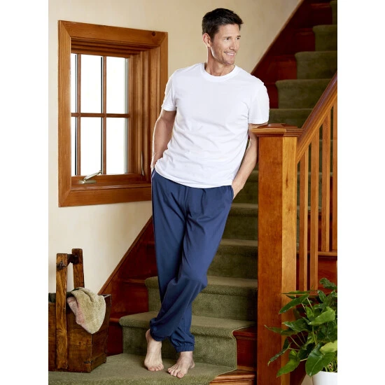 Best Pirce โจ Vermont Country Store Men's And Women's Cotton-Knit Elastic-Cuff Sleep Pants Navy ๐ฅ 3 Best Pirce โจ Vermont Country Store Men's And Women's Cotton-Knit Elastic-Cuff Sleep Pants Navy ๐ฅ - Image 3