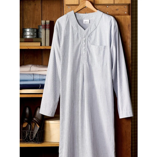 Best deal βοΈ Vermont Country Store Men's Cotton Broadcloth Nightshirt Blue π 4 Best deal βοΈ Vermont Country Store Men's Cotton Broadcloth Nightshirt Blue π - Image 4