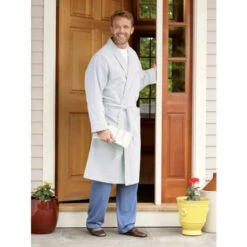 Wholesale 🤩 Vermont Country Store Men's Classic Stripe Cotton Seersucker Robe Blue ❤️ -Morton Brother Shop unnamed file 555