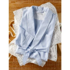 Wholesale 🤩 Vermont Country Store Men's Classic Stripe Cotton Seersucker Robe Blue ❤️ -Morton Brother Shop unnamed file 556