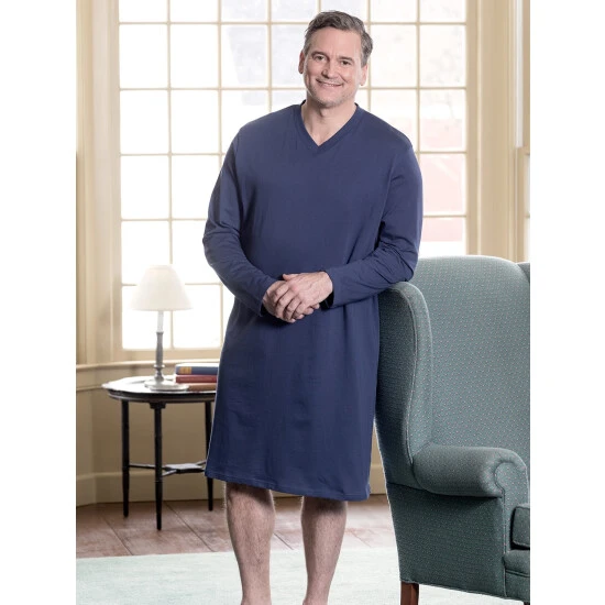 Best reviews of โจ Vermont Country Store Men's And Women's Cotton-Knit V-Neck Long-Sleeve Sleepshirt Blue ๐ 3 Best reviews of โจ Vermont Country Store Men's And Women's Cotton-Knit V-Neck Long-Sleeve Sleepshirt Blue ๐ - Image 3