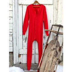 Promo ⌛ Vermont Country Store Red Cotton Union Suit 🛒 -Morton Brother Shop unnamed file 571