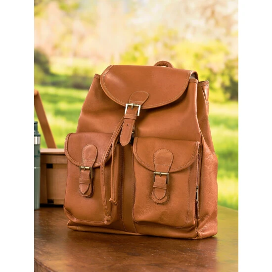 Best deal 🌟 Vermont Country Store Classic Leather Drawstring Backpack Dark Brown 💯 4 Best deal 🌟 Vermont Country Store Classic Leather Drawstring Backpack Dark Brown 💯 - Image 4
