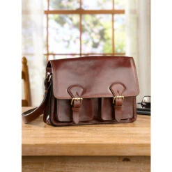 Wholesale 🤩 Vermont Country Store Italian Leather Messenger Bag Olive ⭐ -Morton Brother Shop unnamed file 72